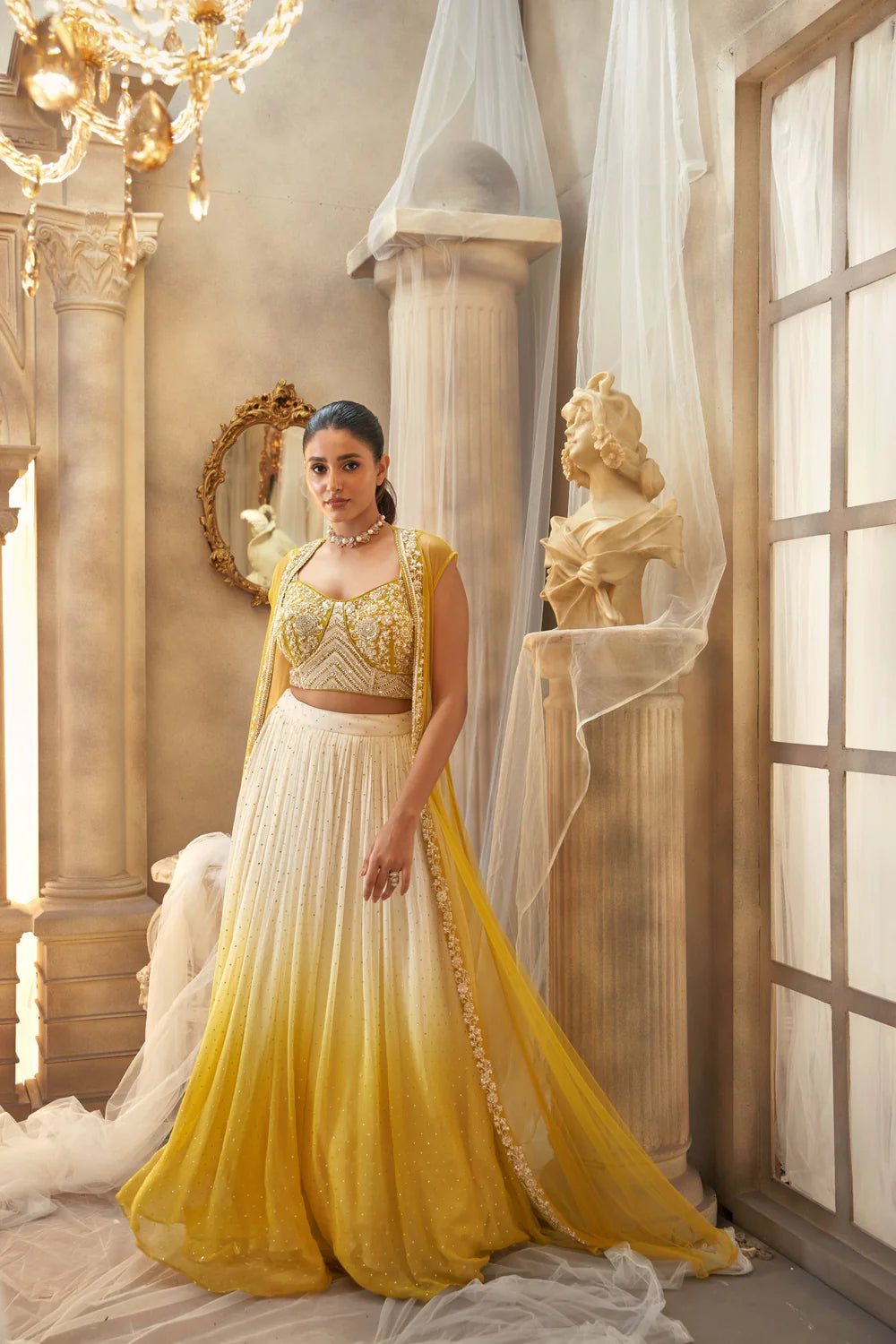 Golden Glow Ombre Lehenga Set Parv Couture Golden Glow Ombre Lehenga Set Parv Couture