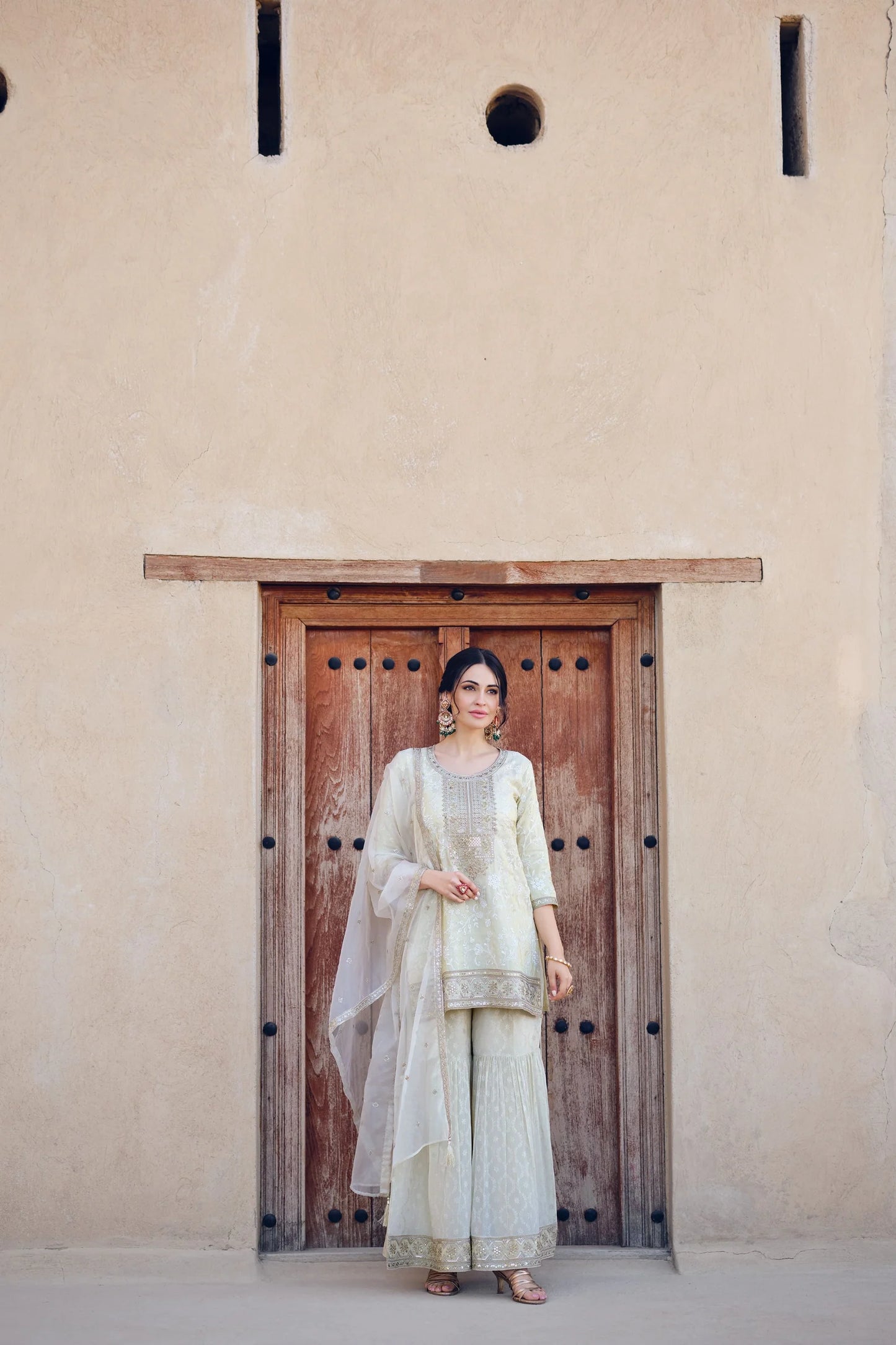 Ivory Ibaadat-Sharara Set