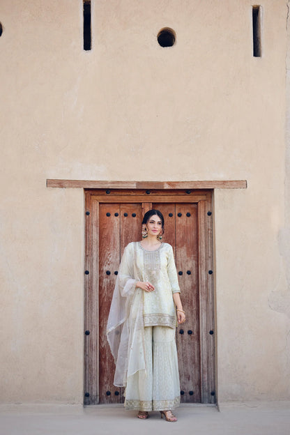 Ivory Ibaadat-Sharara Set