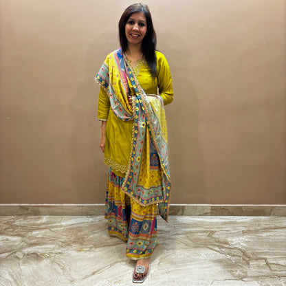 Aanya Yellow Sharara Suit