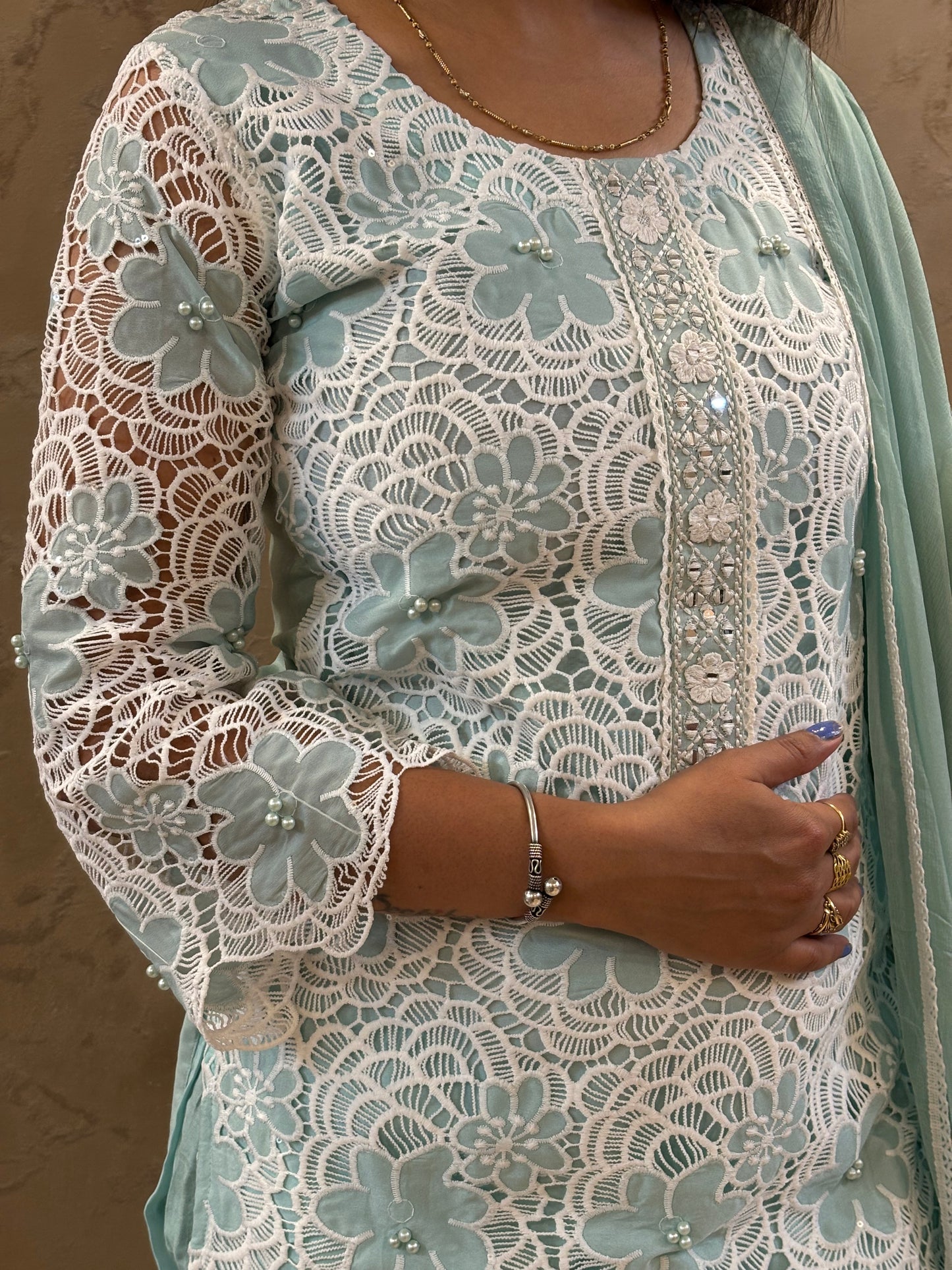 Oceanic Crochet Suit Set
