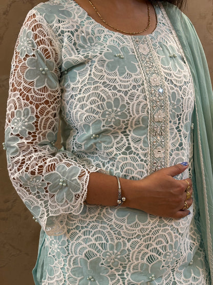 Oceanic Crochet Suit Set