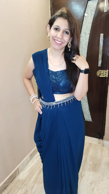 Together We Shine-Pre Draped Saree