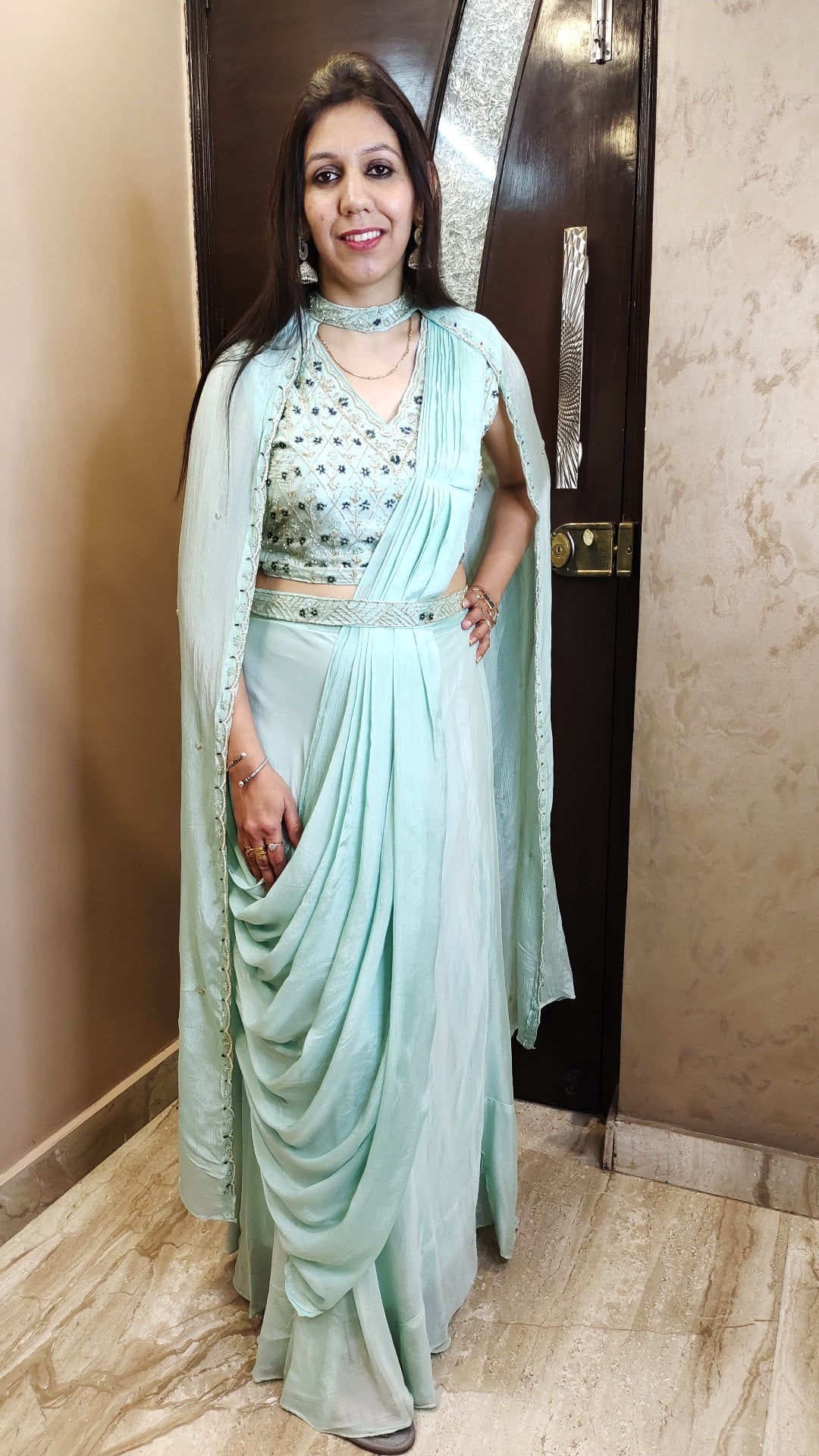 Drape Saree with Cape