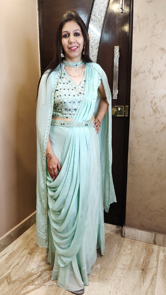 Drape Saree with Cape