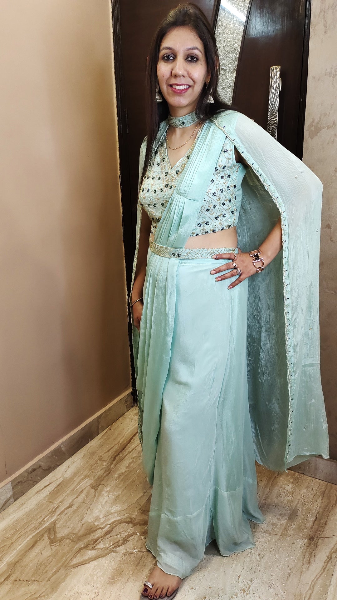 Drape Saree with Cape