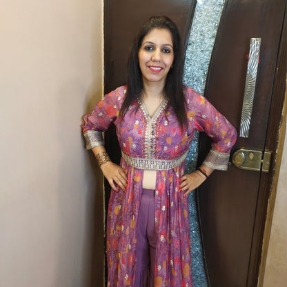 Tara front Cut Top with Sharara