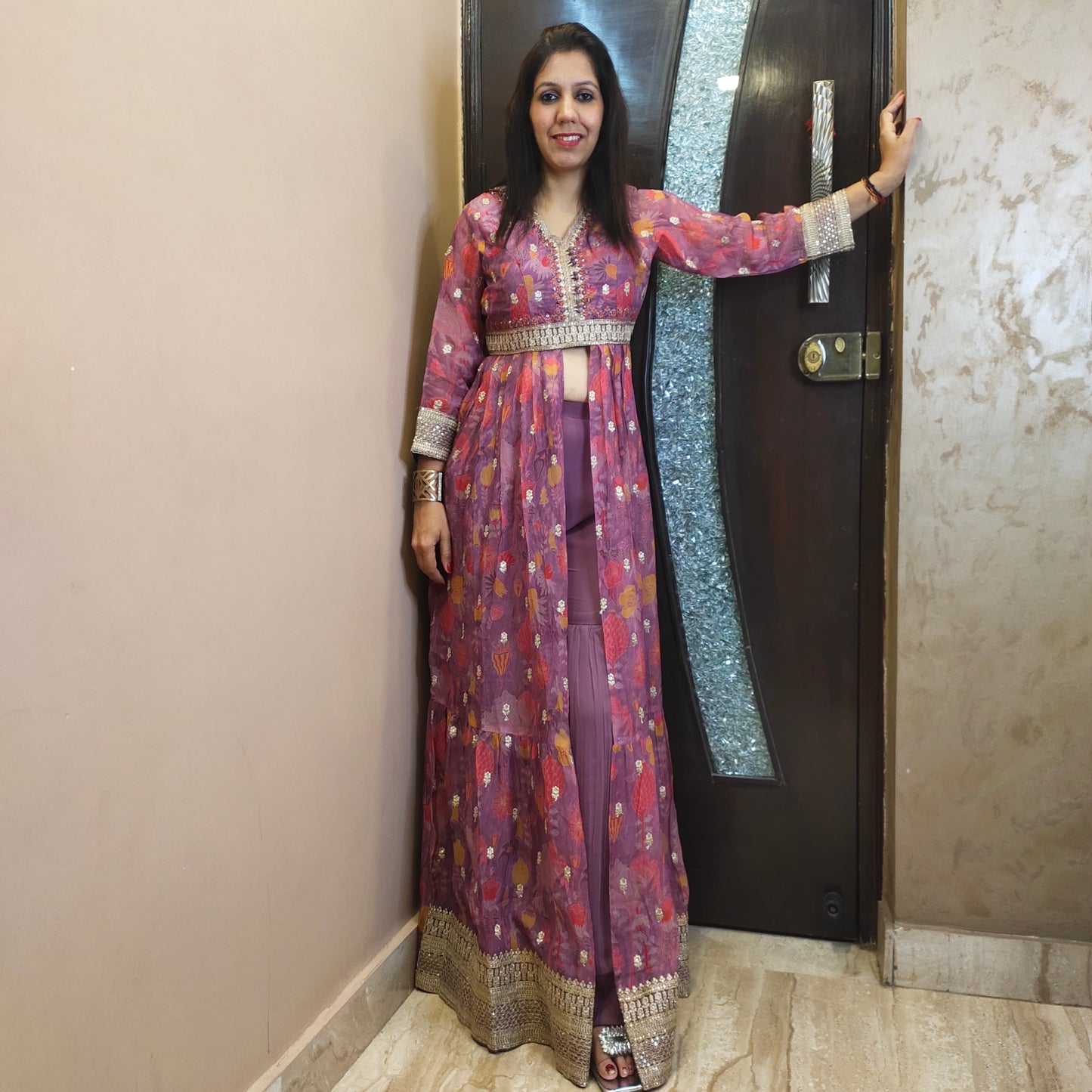 Tara front Cut Top with Sharara