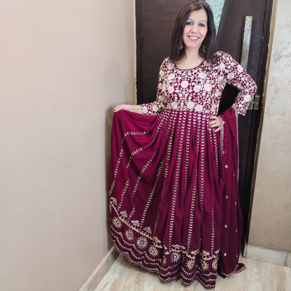 Wine Zardorsi Gown