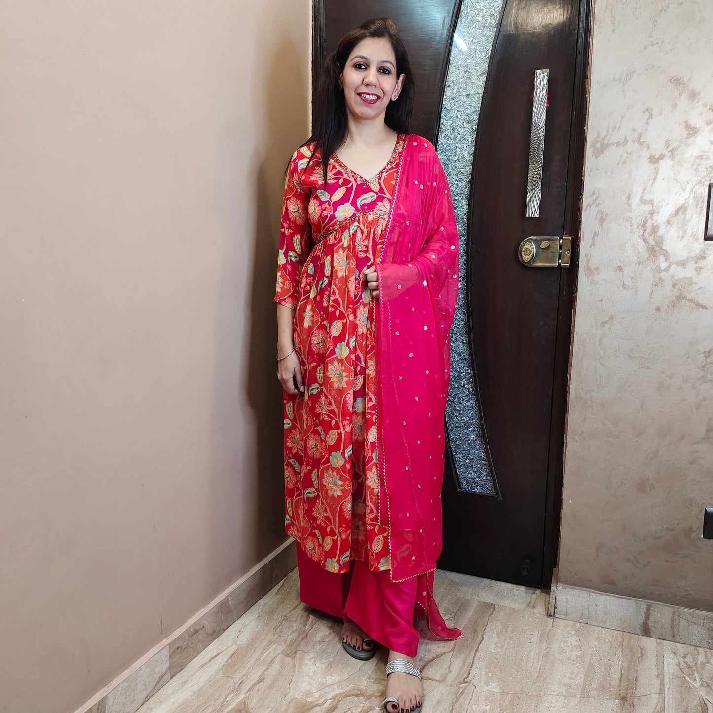 Nazakat Multi Color printed Nyra Suit
