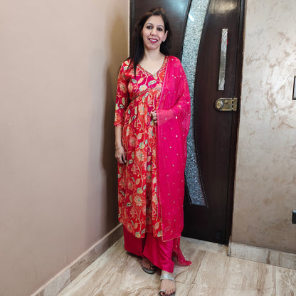 Nazakat Multi Color printed Nyra Suit