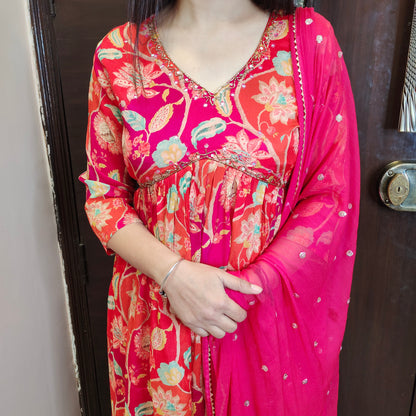 Nazakat Multi Color printed Nyra Suit